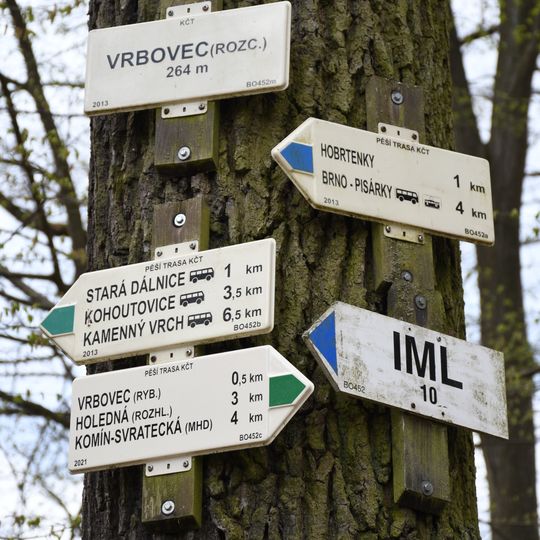 Rozcestník Vrbovec - rozcestí