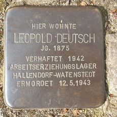 Stolperstein dedicated to Leopold Deutsch