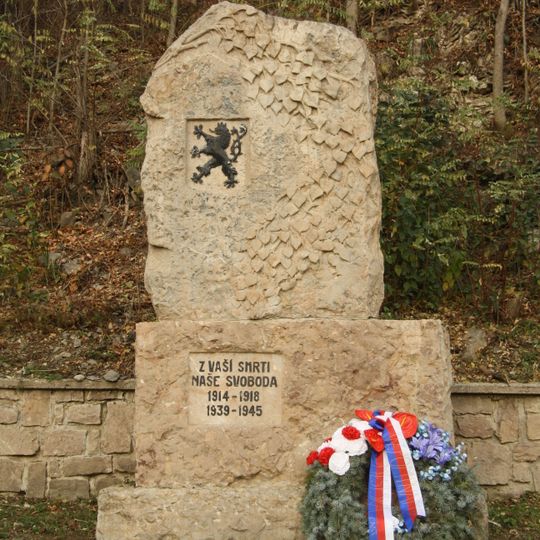 World Wars memorial at Špička Quarry