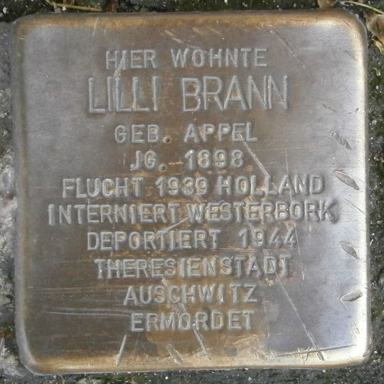 Stolperstein für Lilli Brann