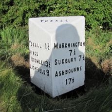 Milepost, near Woodlane Crossroads