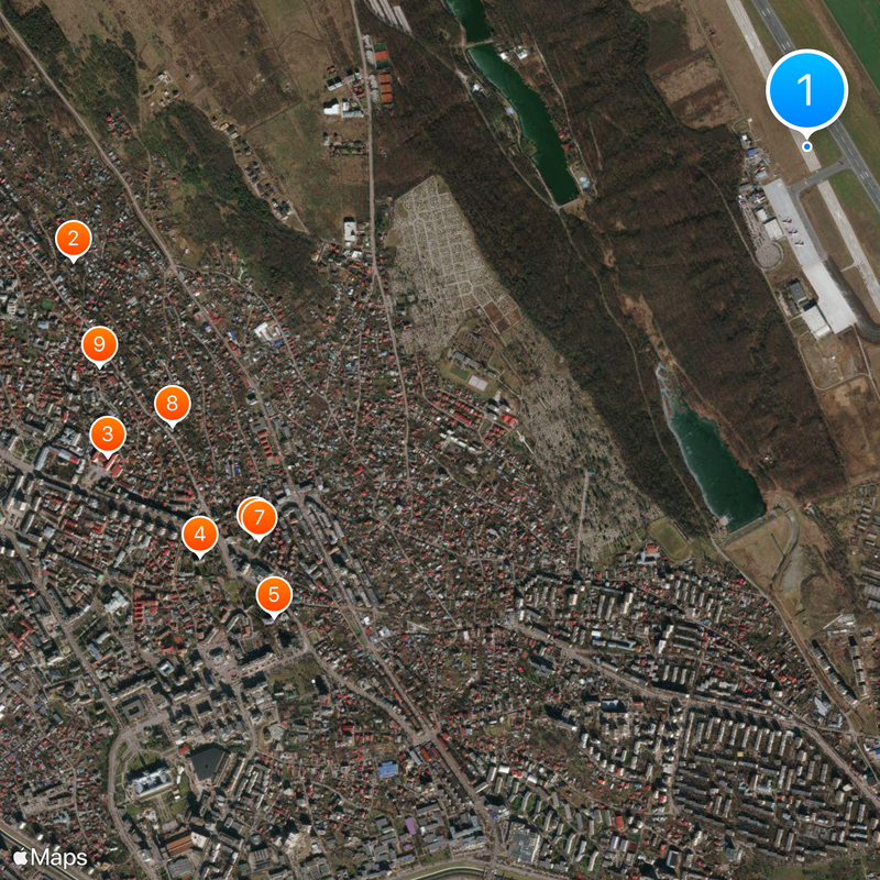 Aéroport international de Iași Carte