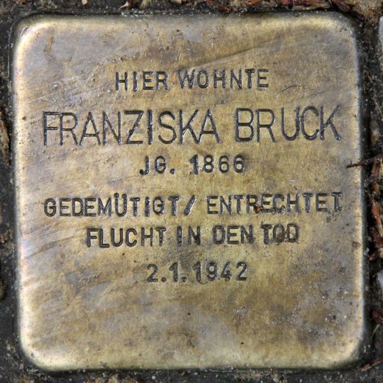 Stolperstein en memoria de Franziska Bruck