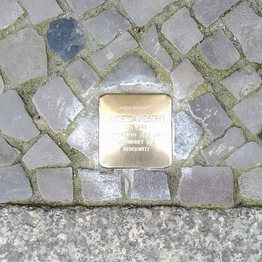 Stolperstein dedicated to Lucie Davidsohn