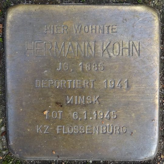 Stolperstein dedicated to Hermann Kohn