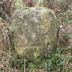 Milestone, Cock Road Plantation, Atworth; 225m W farm buildings