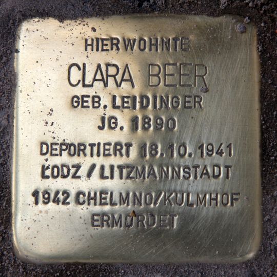 Stolperstein à la mémoire de Clara Beer