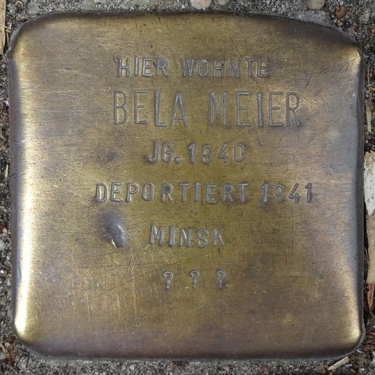 Stolperstein en memoria de Bela Meier