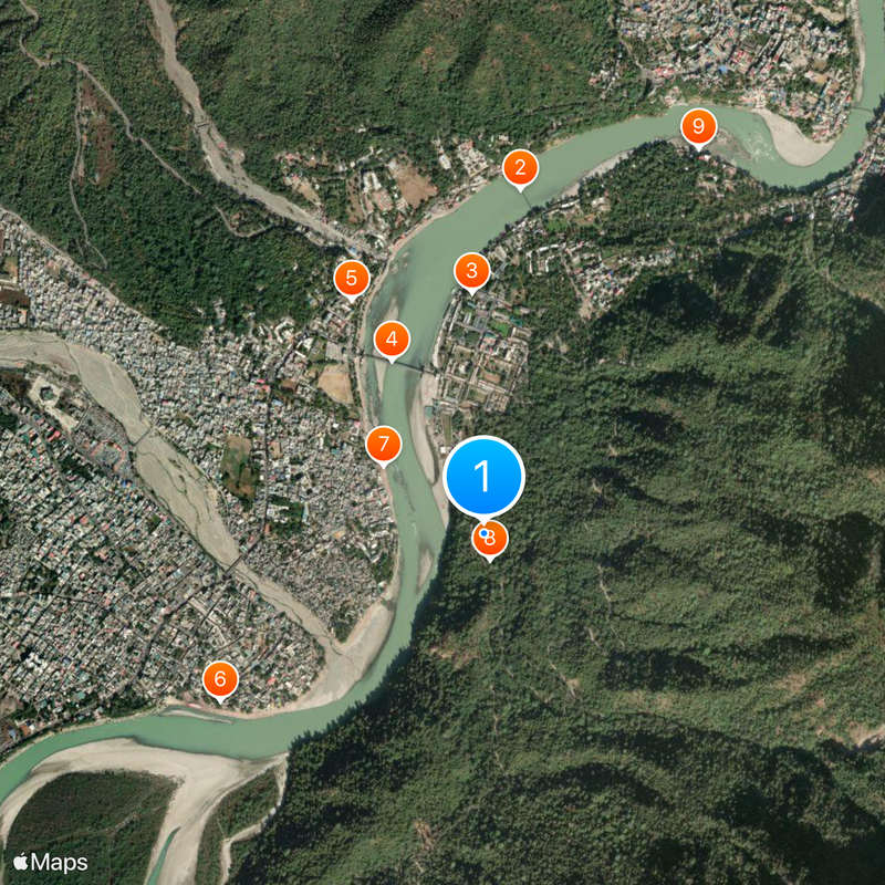 Beatles Ashram Kaart