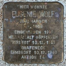 Stolperstein à la mémoire d’Eugenie Wolf