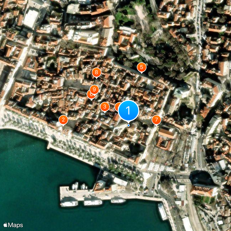 Cattedrale di Spalato Mappa