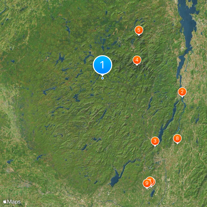 Adirondack Park Kaart