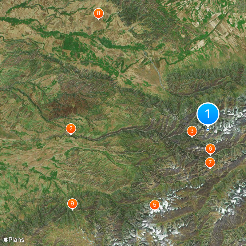 Aksu-Zhabagly Nature Reserve Mapa