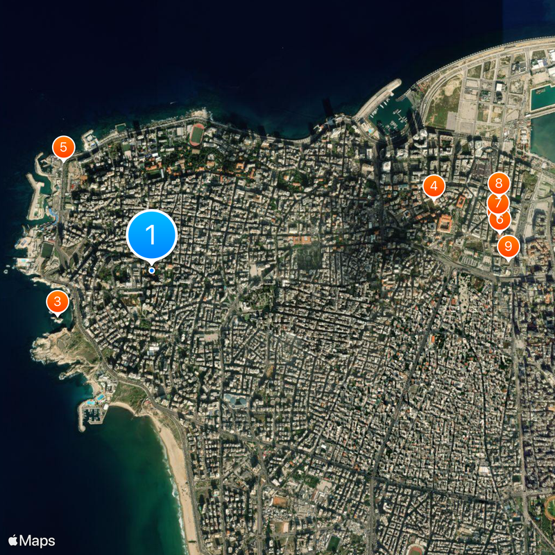 Lebanese American University Map
