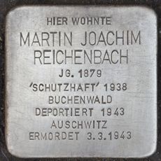 Stolperstein dedicated to Martin Joachim Reichenbach