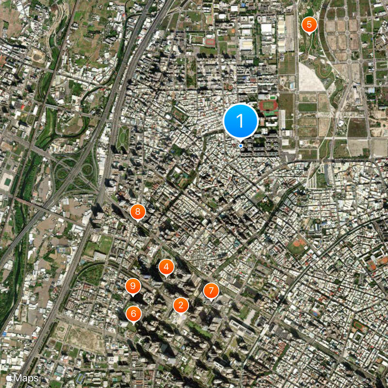 Fengjia Night Market Karte