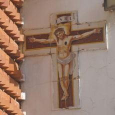 Ceramic panel of Christ in the Cross