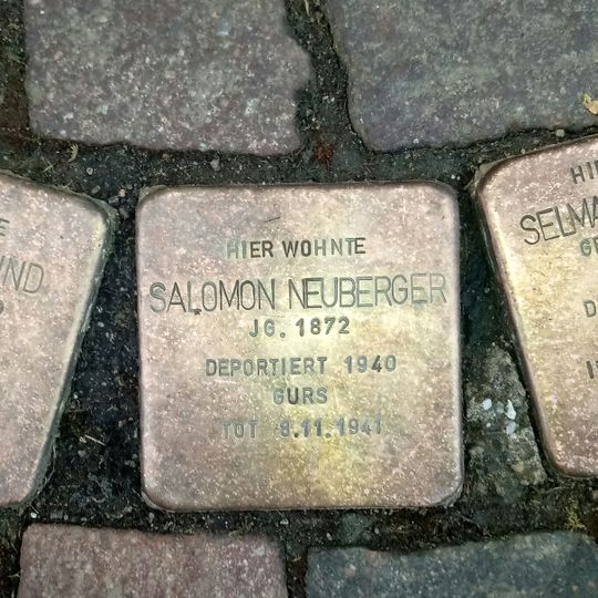 Stolperstein dedicated to Sigmund Emil Neuberger