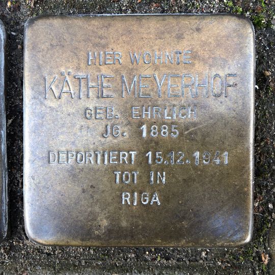 Stolperstein dedicated to Käthe Meyerhof