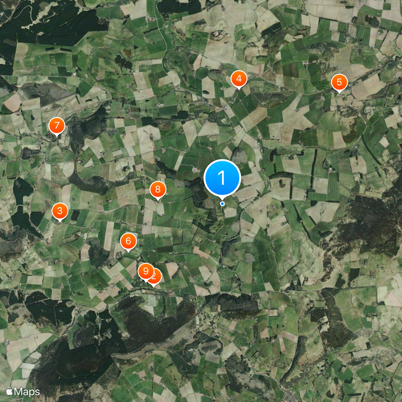 Craigievar Castle Mapa