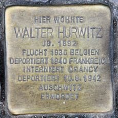 Stolperstein en memoria de Walter Hurwitz