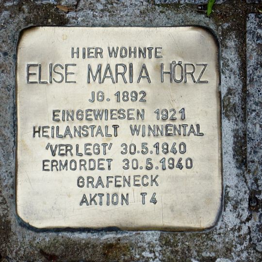 Stolperstein en memoria de Elise Maria Hörz