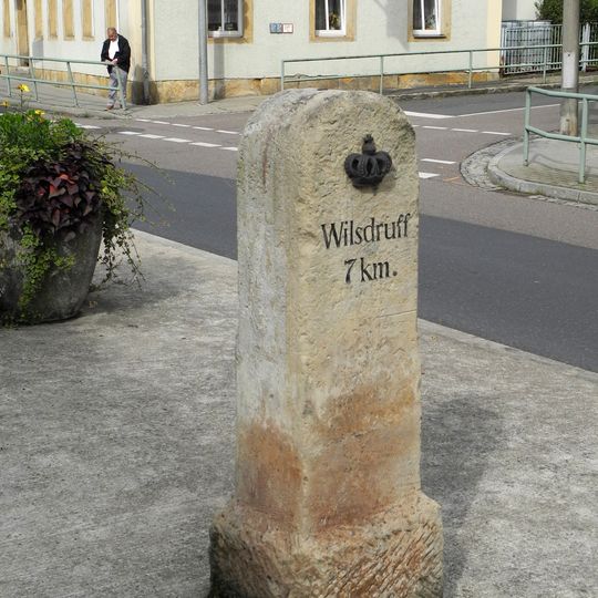 Kgl.-sächs. Postmeilenstein Tharandt Roßmmäßlerstraße