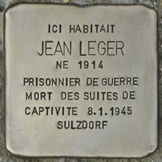 Stolperstein en memoria de Jean Leger