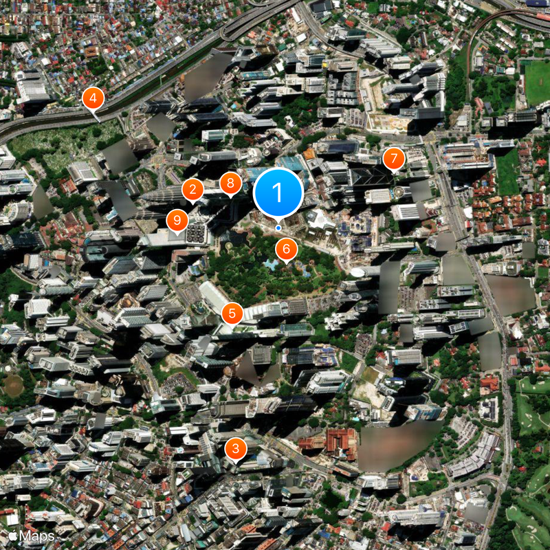 Kuala Lumpur City Centre Mapa