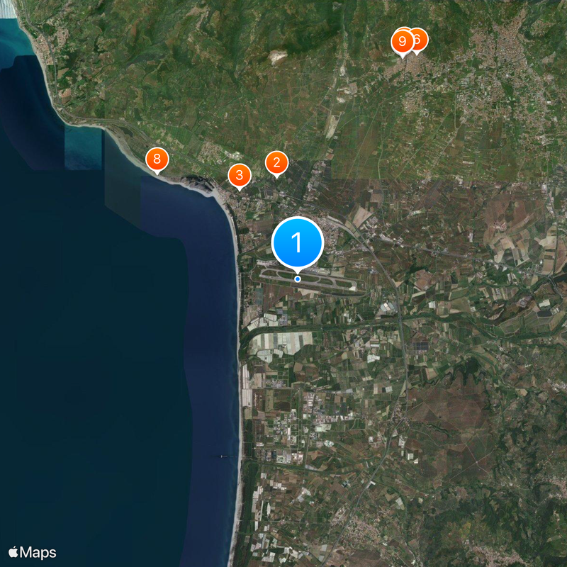 Lamezia Terme International Airport Map