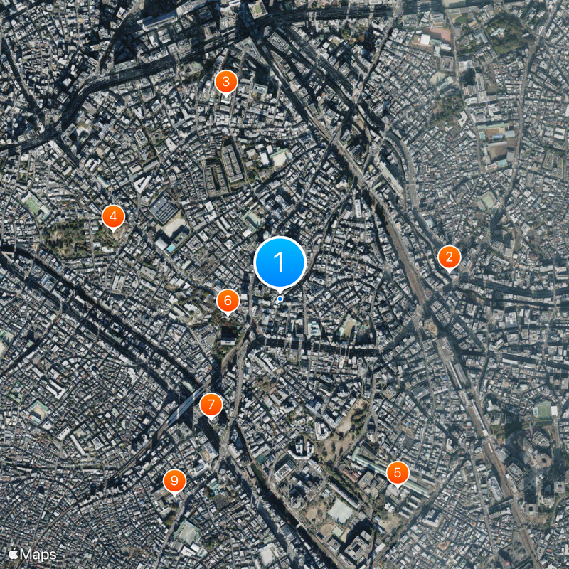 Daikan-yama Station Map