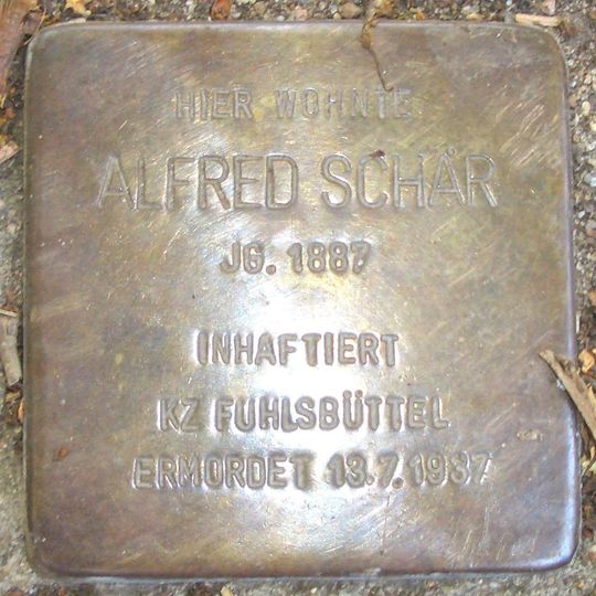 Stolperstein à la mémoire d’Alfred Schär