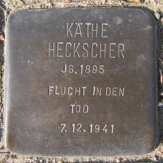 Stolperstein em memória de Käthe Heckscher