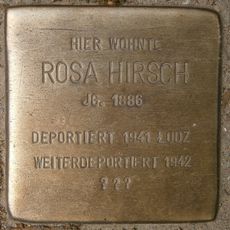 Stolperstein dedicated to Rosa Hirsch