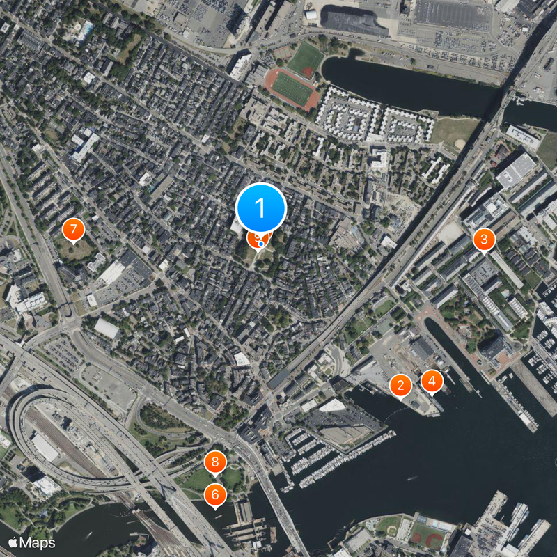 Bunker Hill Monument Kaart