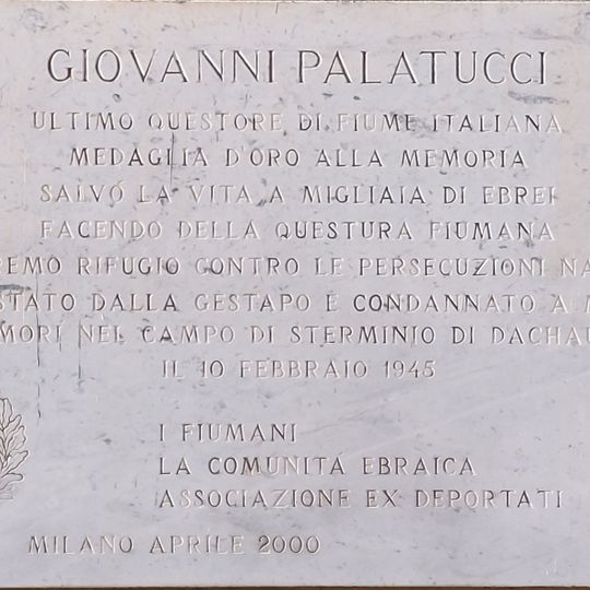 Targa commemorativa di Giovanni Palatucci