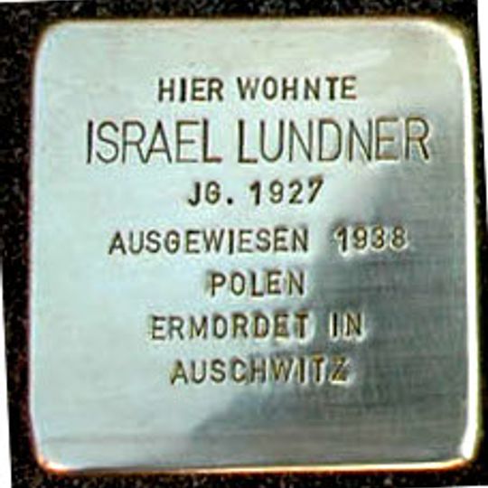 Stolperstein dedicated to Israel Lundner