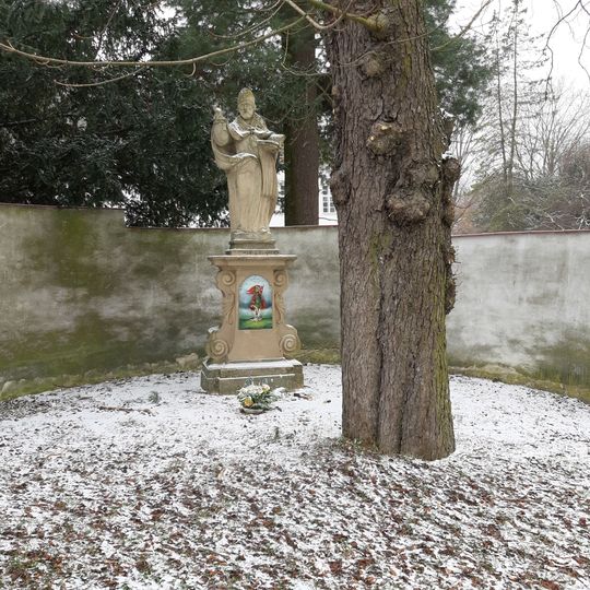 Socha svatého Gottharda u zámku v Luhačovicích