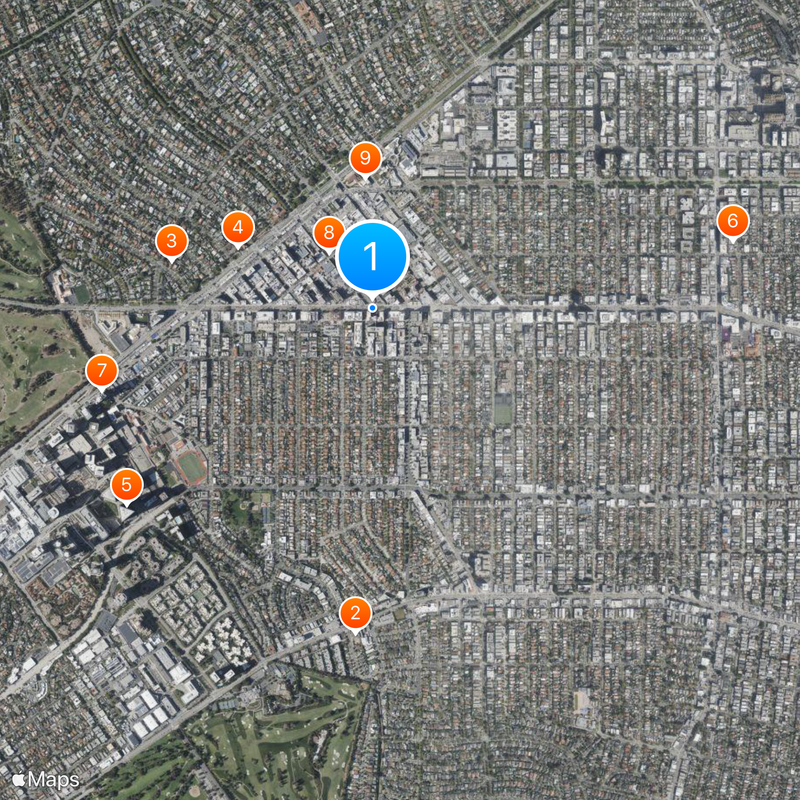Beverly Wilshire Hotel Map