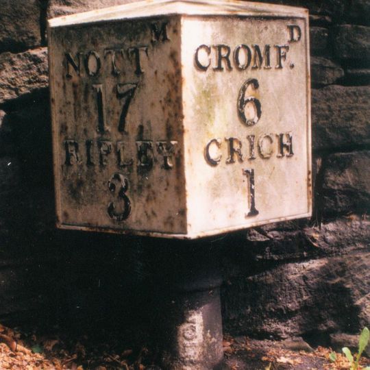 Milepost At Entrance Gates To Park Lodge