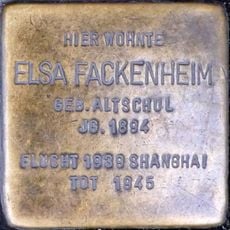 Stolperstein dedicated to Elsa Fackenheim geb. Altschul