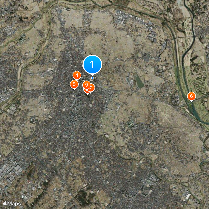 Castillo Kawagoe Mapa