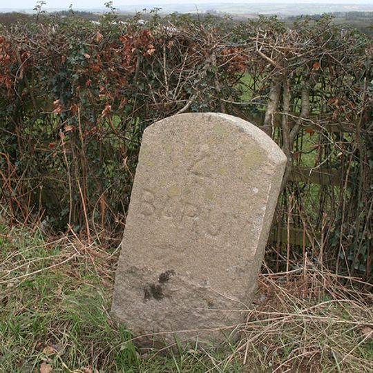 Milestone, 30m W of turn to Hayne