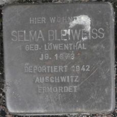 Stolperstein à la mémoire de Selma Bleiweiss