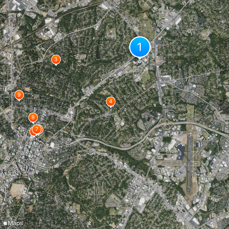 Bob Jones University Karte