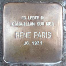 Stolperstein à la mémoire de Rene Paris