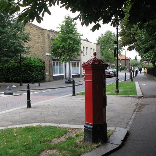 Pillar Box On Corner Of Church Lane And Path To St Mary's Church