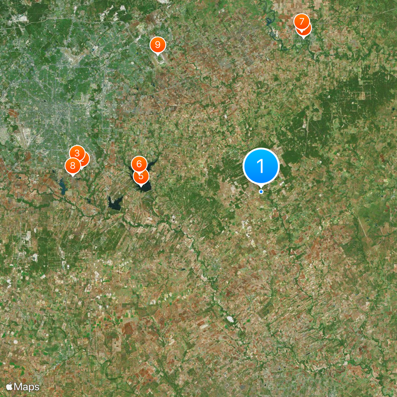 Sutherland Springs Map