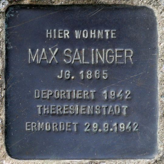 Stolperstein dedicated to Max Salinger