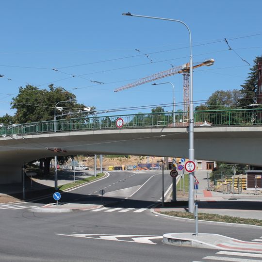 Tram bridge over Křížkovského street in Pisárky